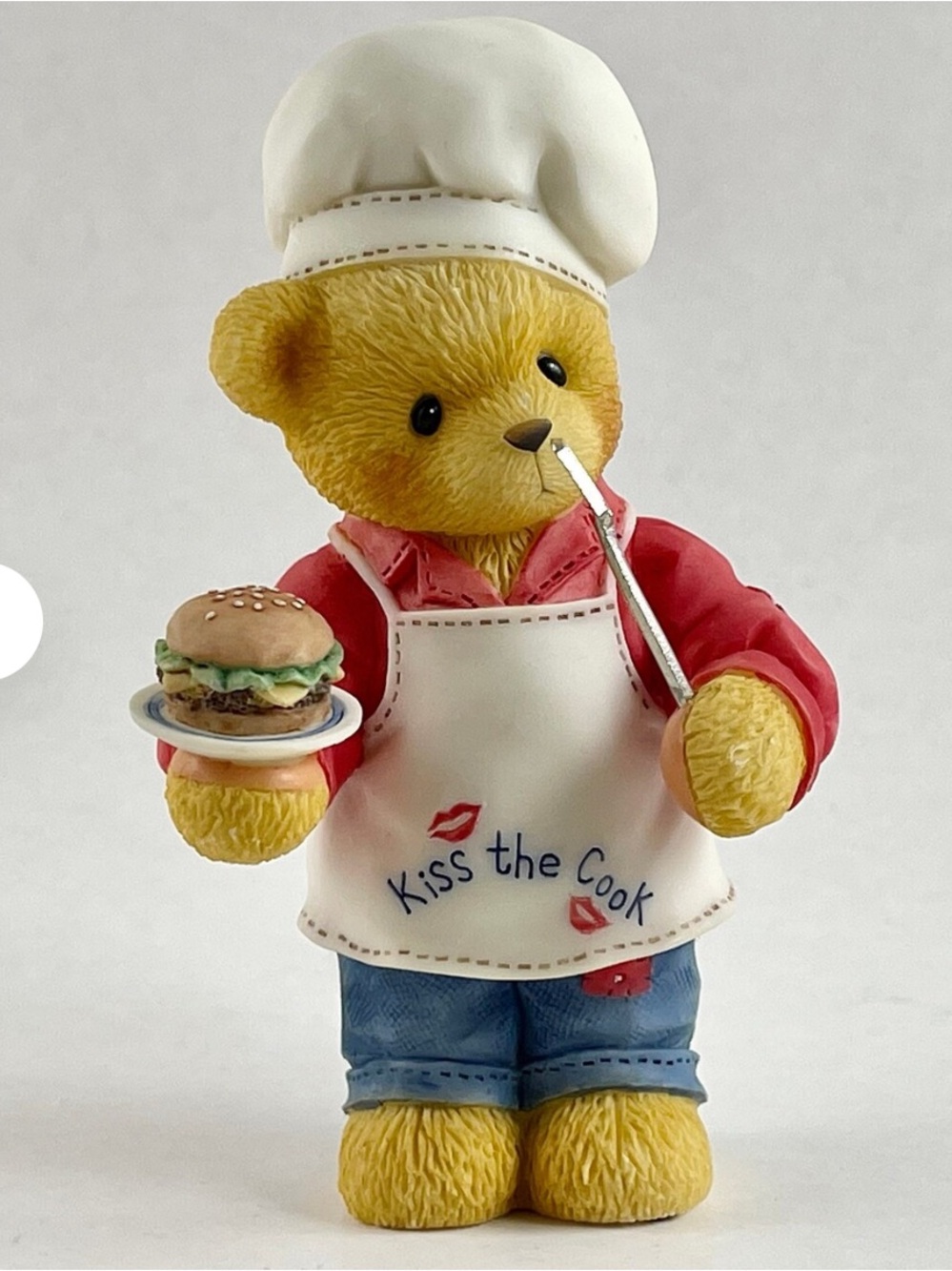 Vintage Cherished Teddies Figurine: Dennis the Chef Bear by Enesco 1998 .
